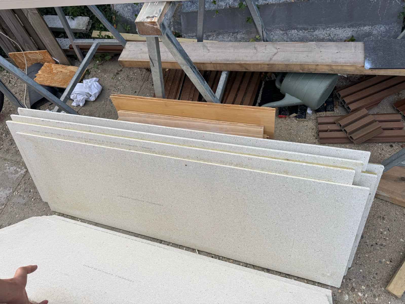 4 fermacell platen met resterende lijm en schroeven, Ophalen, Nieuw, Overige materialen, 20 tot 50 mm