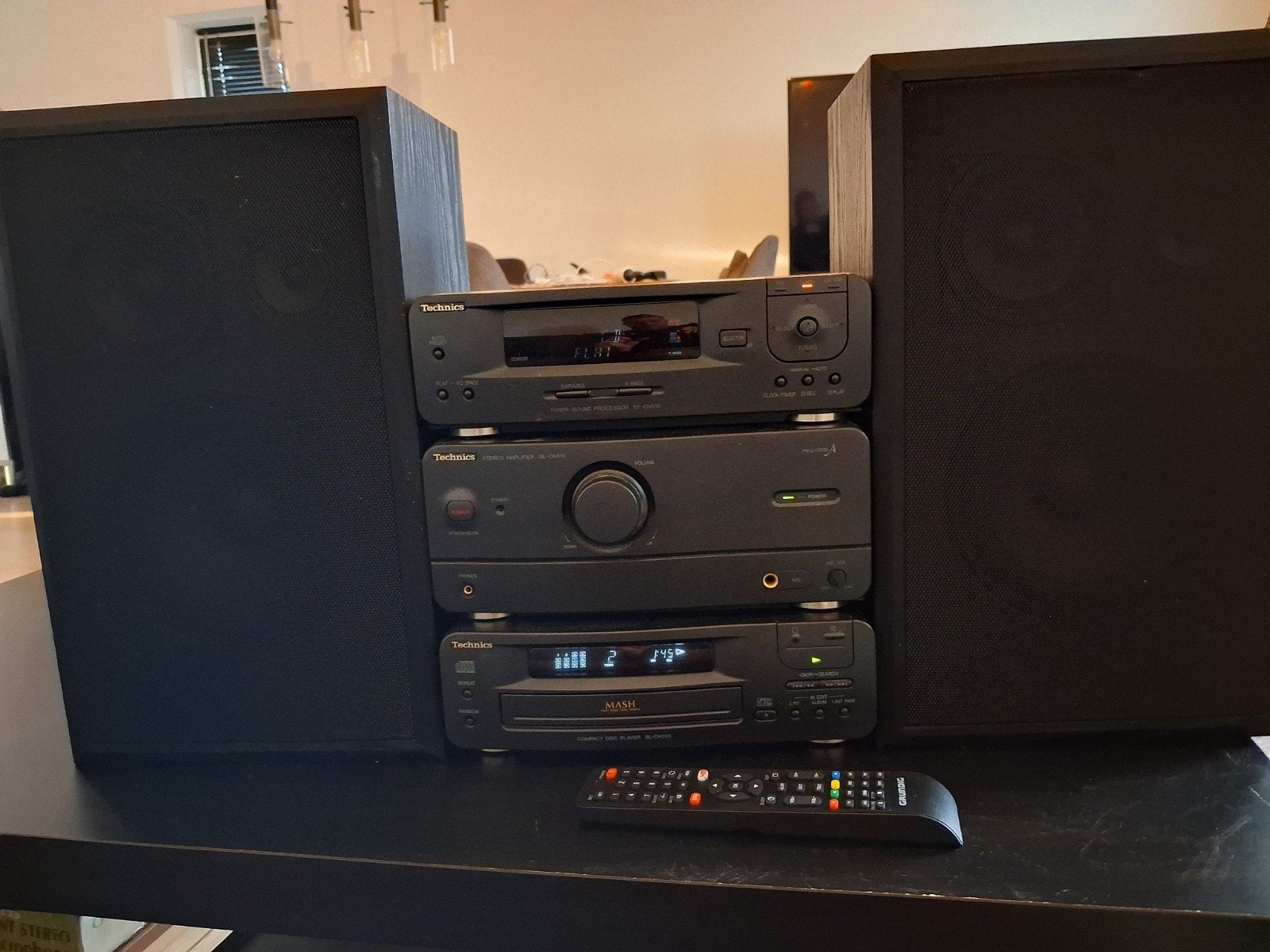Technics Stereo Set met Schneider Speakers + Afstandsbedieni, Overige merken, Gebruikt, Cd-speler, Losse componenten