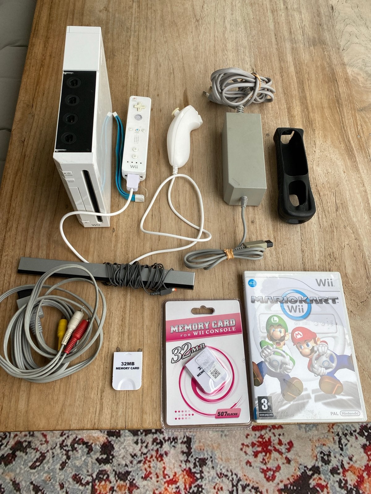 Nintendo Wii console met Mario Kart - Compleet pakket, Ophalen, Gebruikt, Met 1 controller, Met games