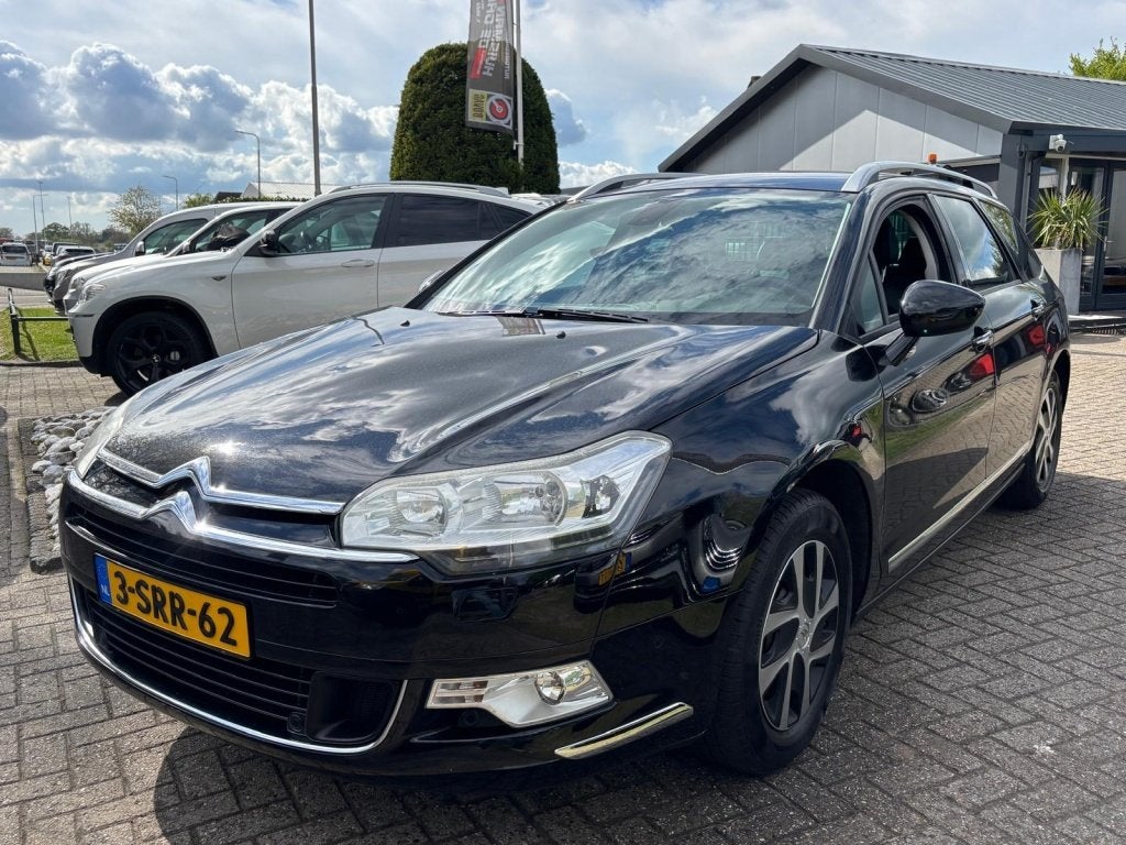 Citroën C5 Tourer 1.6 Benzine 2013 Zwart 111.000 KM, Auto's, Euro 5, 15 km/l, Gebruikt, 4 cilinders