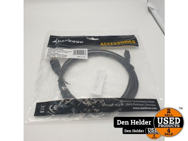 Sharkoon USB 2.0 PS3 USB Kabel - Nieuw, Sharkoon, Gebruikt, Info@sharkoon.com, Sharkoon Technologies GmbH
GrÃ¼ninger Weg 48
35415 Pohlheim
Germany