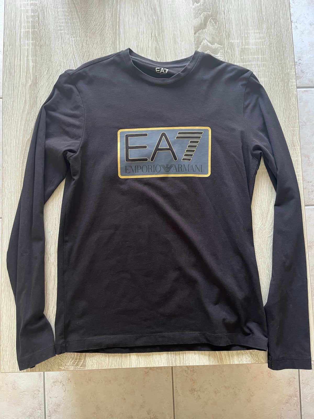 Emporio Armani EA7 Longsleeve Zwart Maat S, Ophalen of Verzenden, Zo goed als nieuw, Maat 46 (S) of kleiner, Zwart