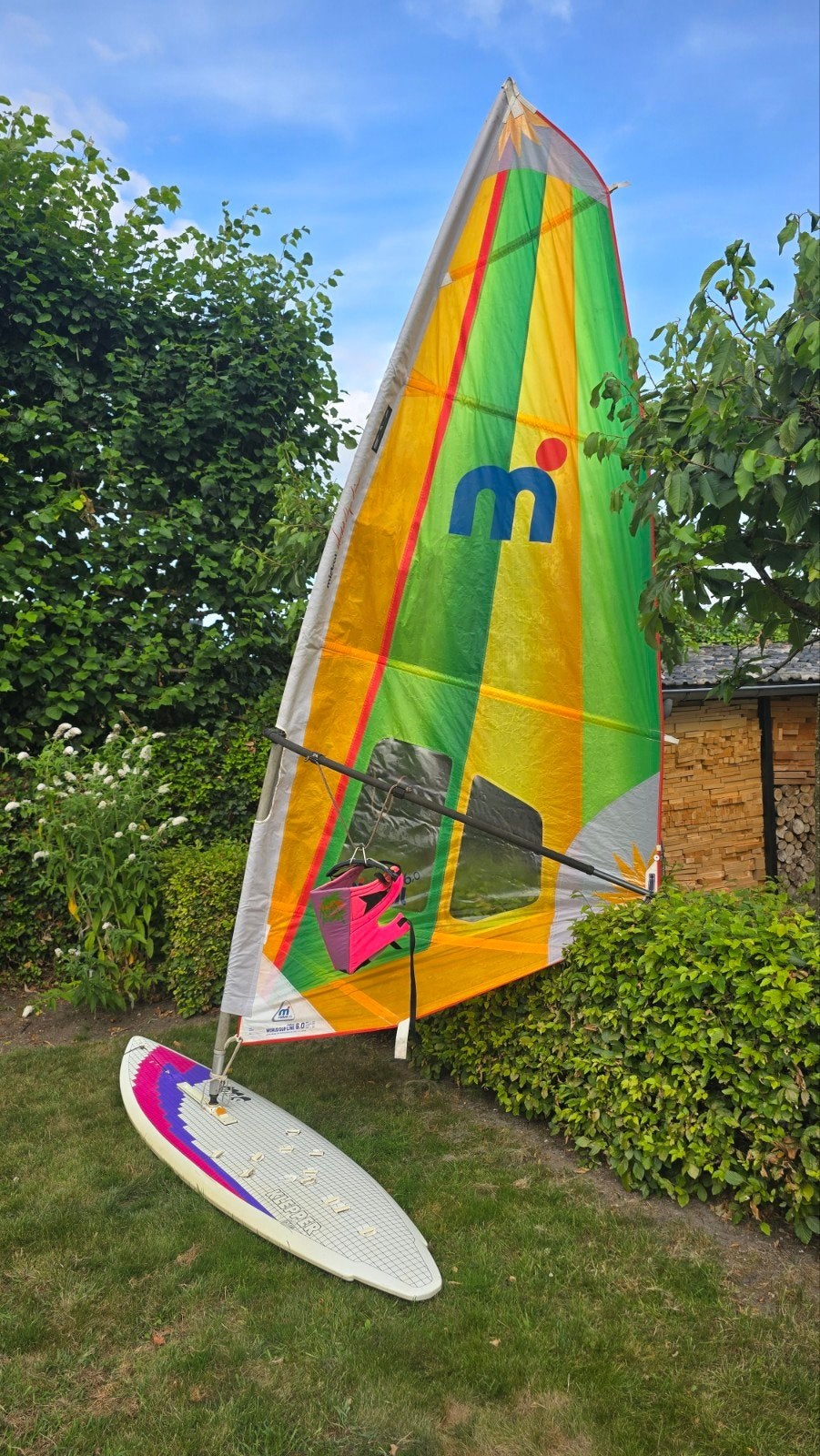 Surfplank zeil giek klepper 307S, Ophalen, Gebruikt, 300 cm of meer, Met mast