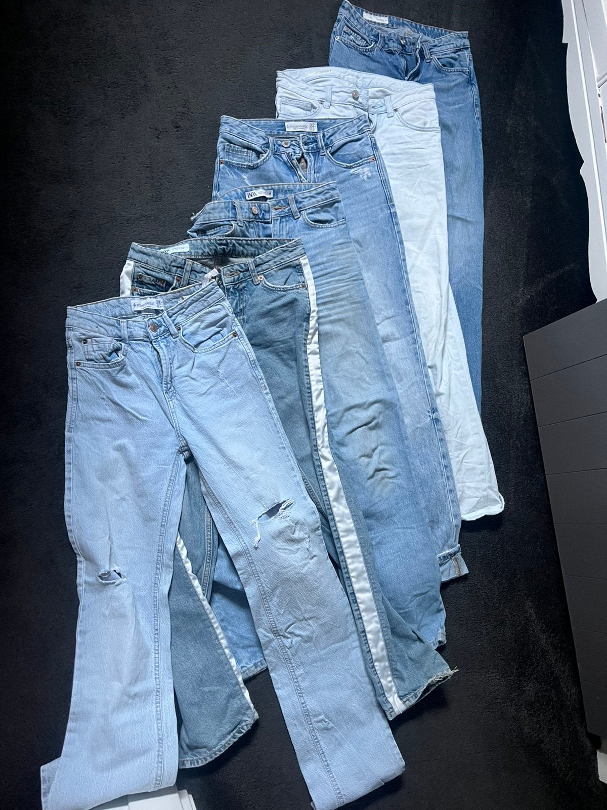 6 spijkerbroeken maat xs, Ophalen of Verzenden, Zo goed als nieuw, Blauw, W27 (confectie 34) of kleiner
