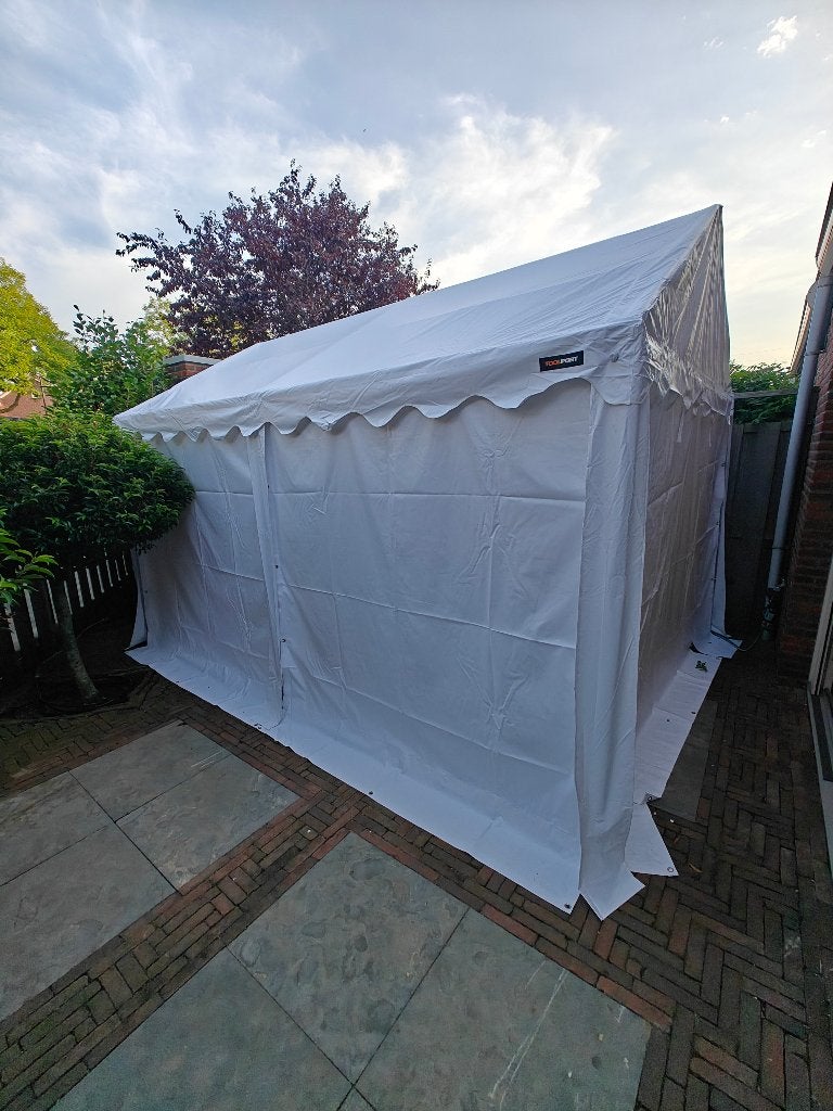 Tent 3x4 m met ritssluitingen PVC 800 met grondframe, Ophalen, Opvouwbaar, Overige typen, Minder dan 4 meter