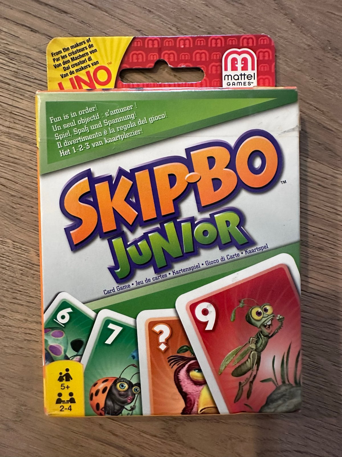 Skip-Bo Junior Kaartspel van Mattel Games, Hobby en Vrije tijd, Een of twee spelers, Ophalen of Verzenden, Gebruikt