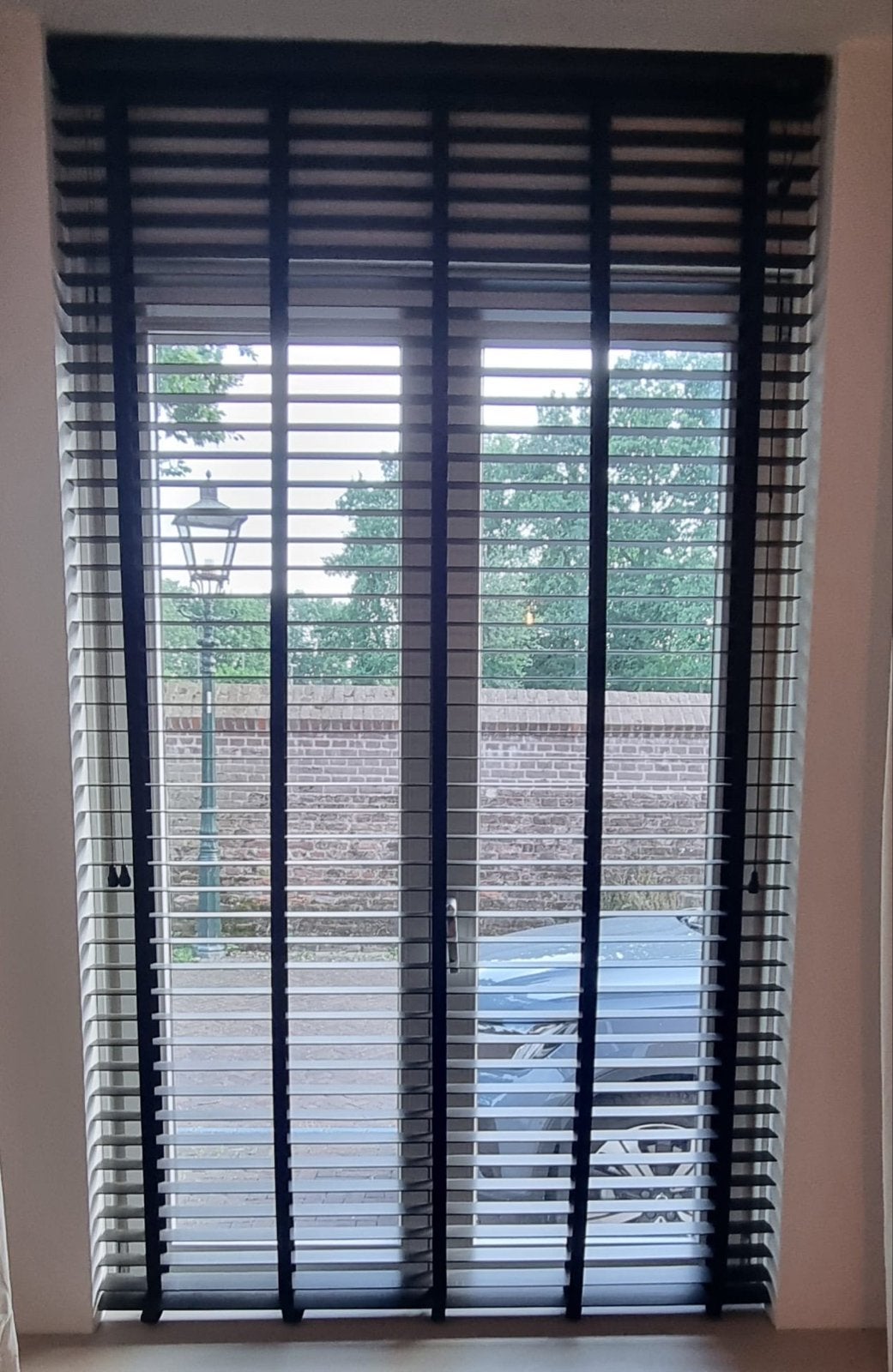 Luxaflex houten jaloezie 119,7x210 cm - Gebruikt, Ophalen, Jaloezie, Gebruikt, Hout