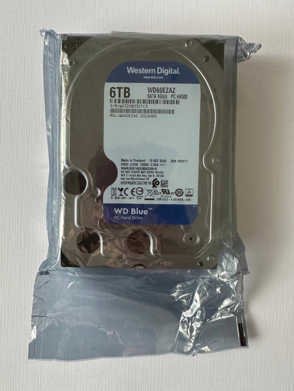 Western Digital WD Blue 6TB HDD SATA 6Gb/s PC Hard Drive, Computers en Software, Harde schijven, Intern, Server, Nieuw, Ophalen of Verzenden