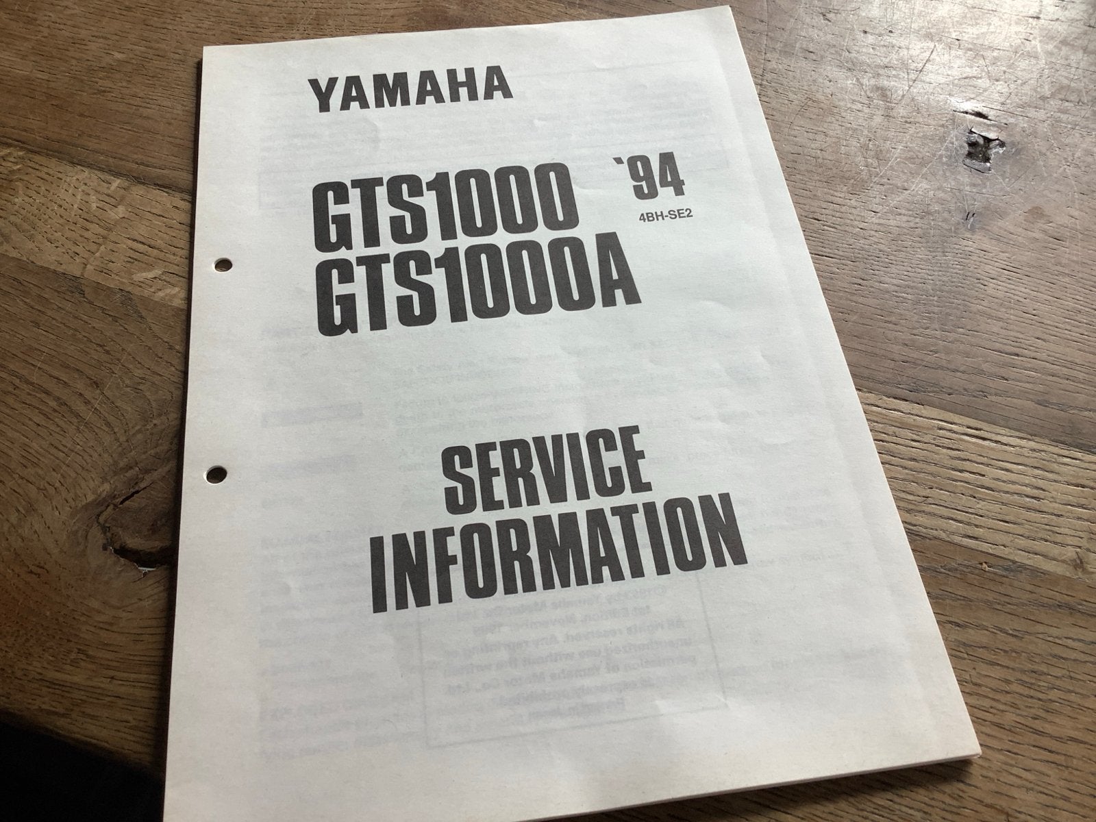 Yamaha GTS1000 GTS1000A Service Info. Handleiding '94.  (25), Verzenden, Yamaha