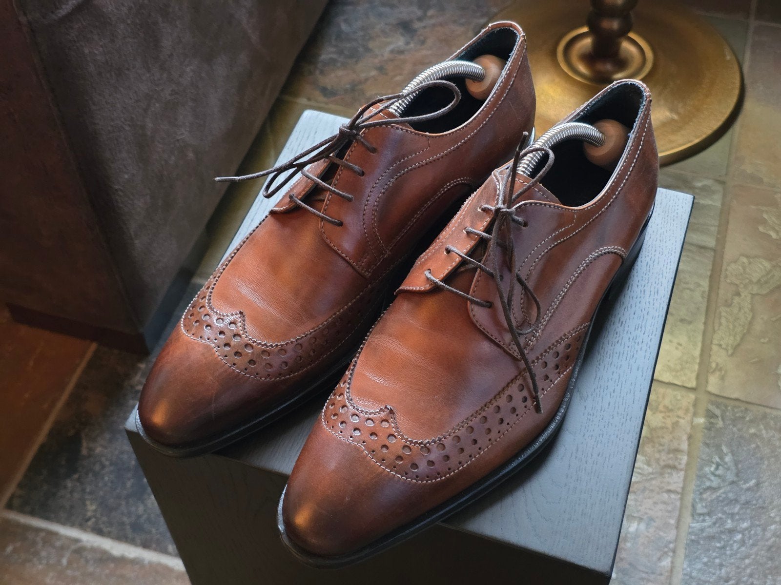 Giorgio nette leren veterschoenen, maat 42, Bruin, Giorgio, Ophalen of Verzenden, Zo goed als nieuw