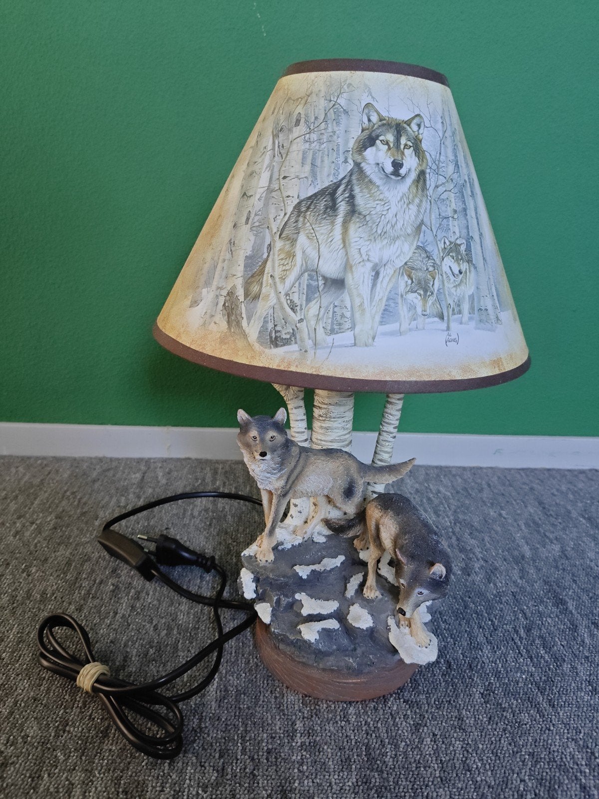 Bradford Exchange 'Spirits of the Forest' Tafellamp, Overige merken, Meerkleurig, Ophalen of Verzenden, Klassiek