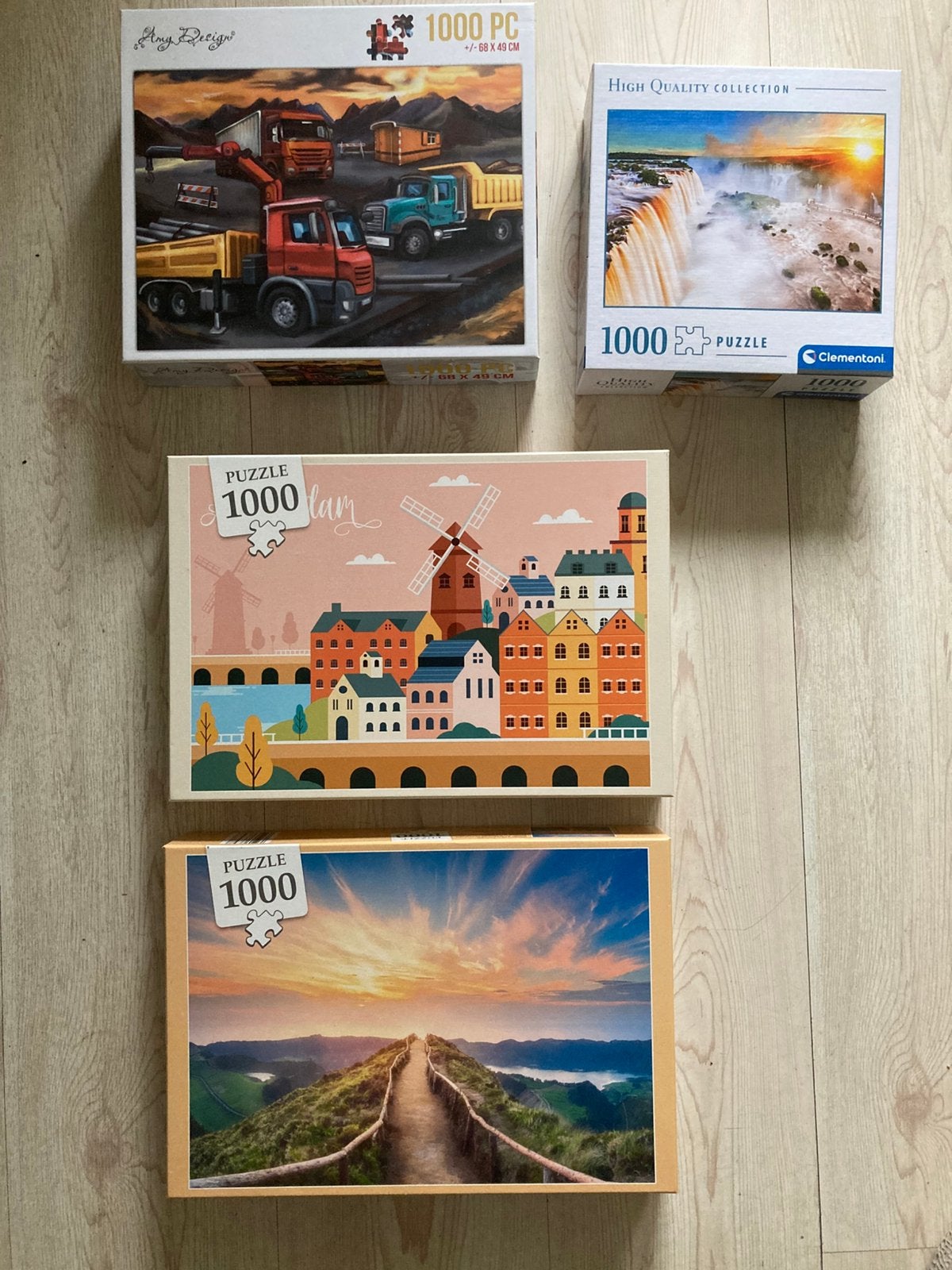 4 Legpuzzels, Ophalen of Verzenden, 500 t/m 1500 stukjes, Zo goed als nieuw, Legpuzzel