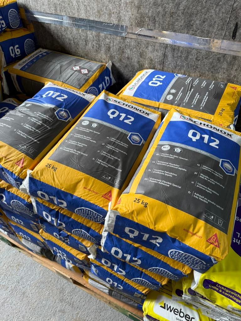 Magazijnopruiming!! Pallets Tegellijm Schönox Q12 | Q6 | SK, Ophalen, Overige typen, Nieuw, Minder dan 20 cm