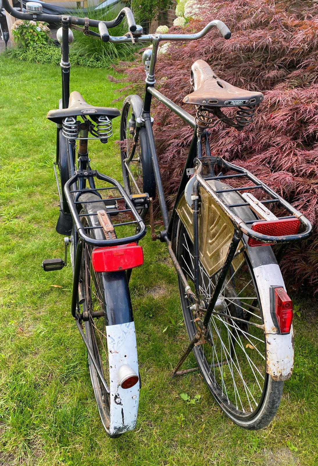 2 antieke fietsen, 53 tot 56 cm, Ophalen, Gebruikt, Terugtraprem