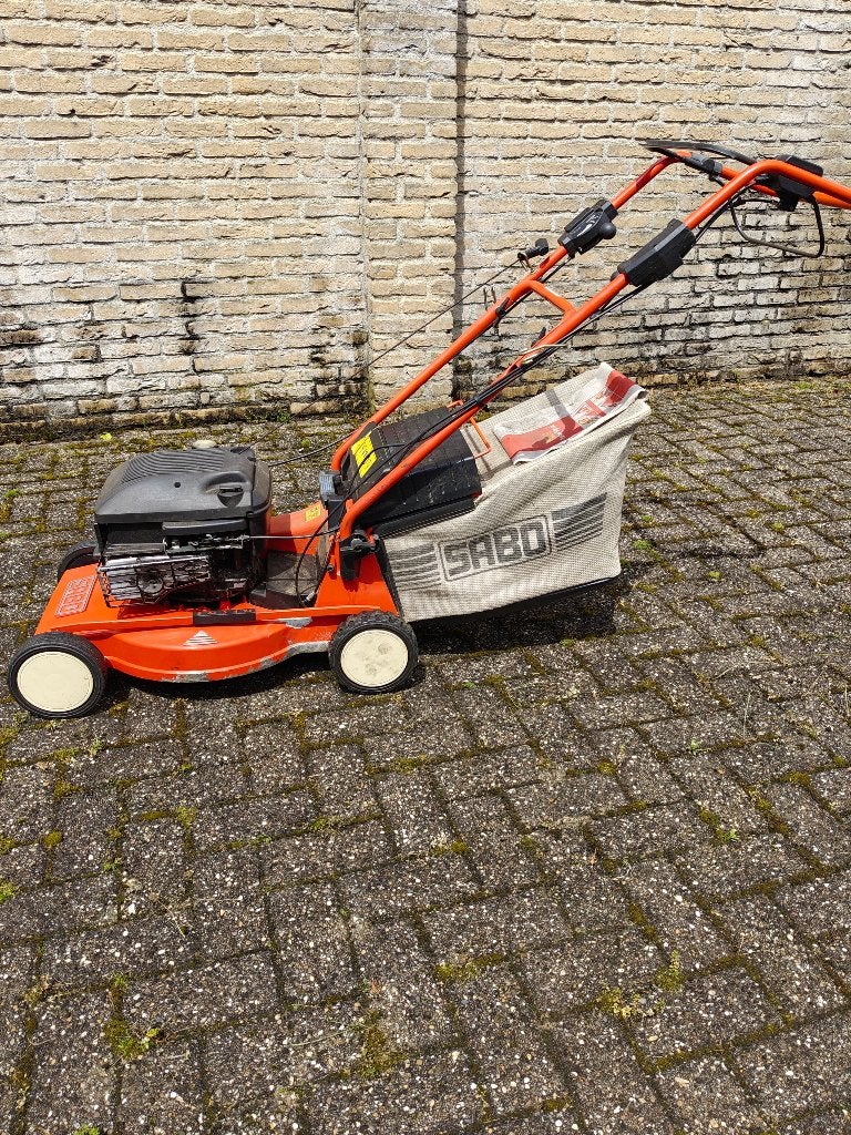 benzine grasmaaier, Cirkelmaaier, Gebruikt, Opvangbak, Benzine-grasmaaier