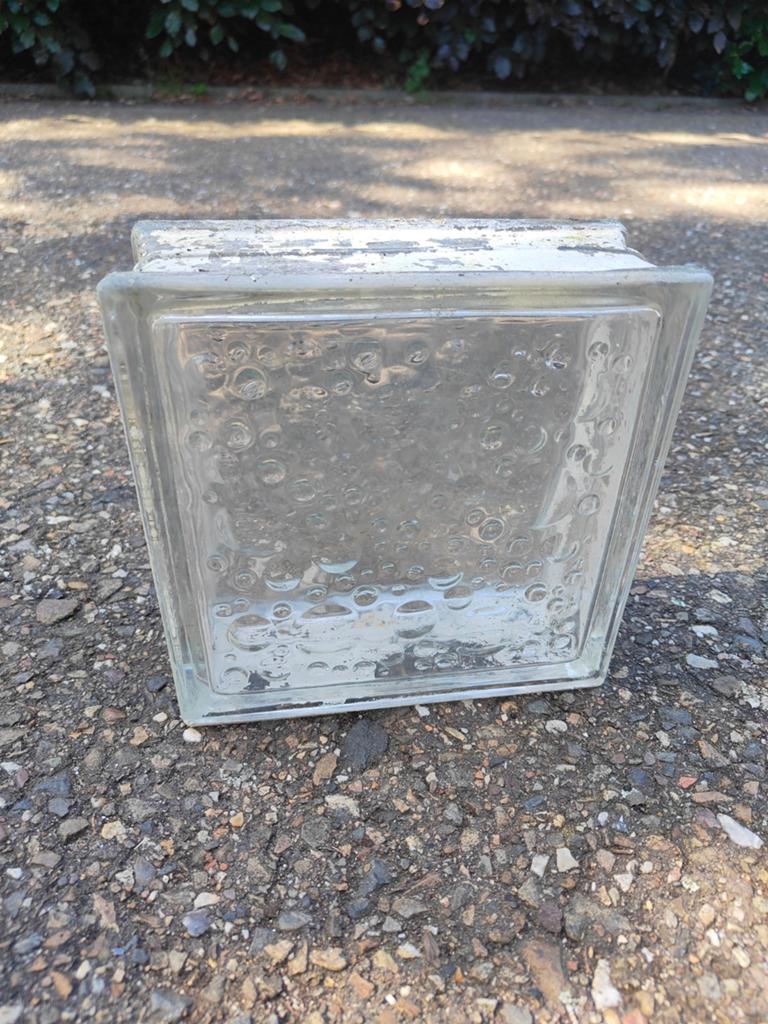 Glasblokken met cirkel patroon, ca. 110 stuks, Ophalen, Gebruikt, Minder dan 80 cm, Minder dan 80 cm
