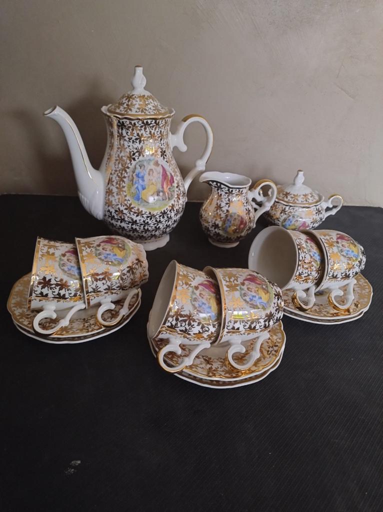Barok Thee servies 12 delig., Antiek en Kunst, Antiek | Servies compleet, Ophalen