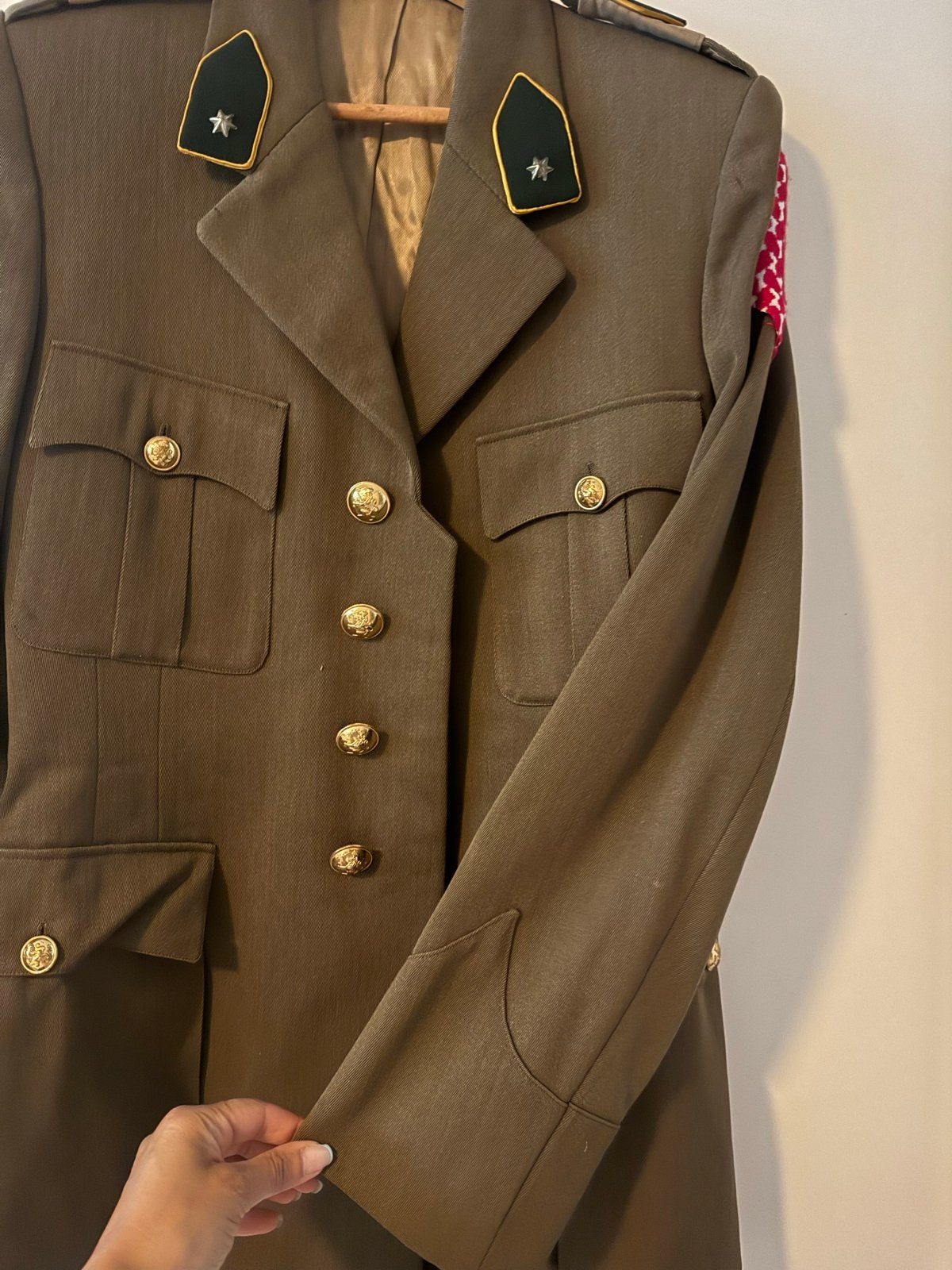 Vintage Militair Uniform Jas - Landmacht, Ophalen of Verzenden, Landmacht, Overige gebieden, Kleding of Schoenen