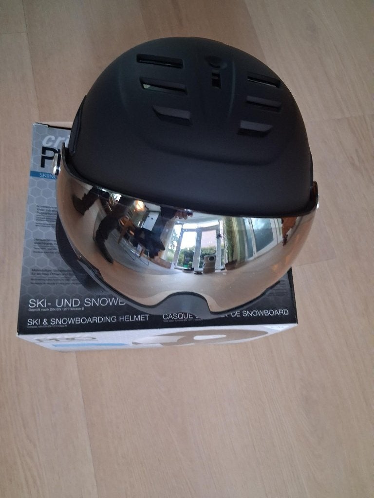Crivit Pro Ski- en Snowboardhelm met Vizier - Zwart L/XL, Overige merken, Overige typen, Ophalen of Verzenden, Zo goed als nieuw
