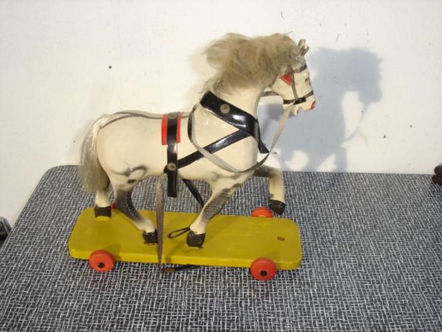 Vintage houten Duits speelgoedpaardje jaren 30 - 50, Antiek en Kunst, Antiek | Speelgoed, Ophalen of Verzenden