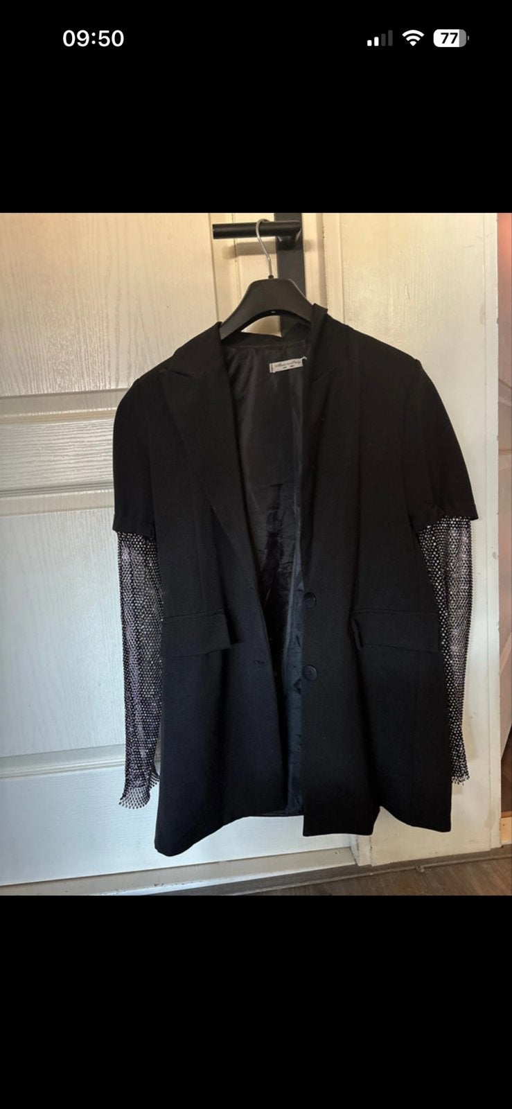 Zwart jasje met glitter mouwen, Maat 38/40 (M), Zwart, Ophalen of Verzenden, Jasje
