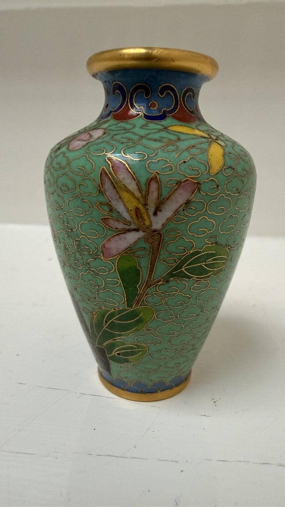 Vintage Chinese cloisonné emaille vaas, Ophalen of Verzenden
