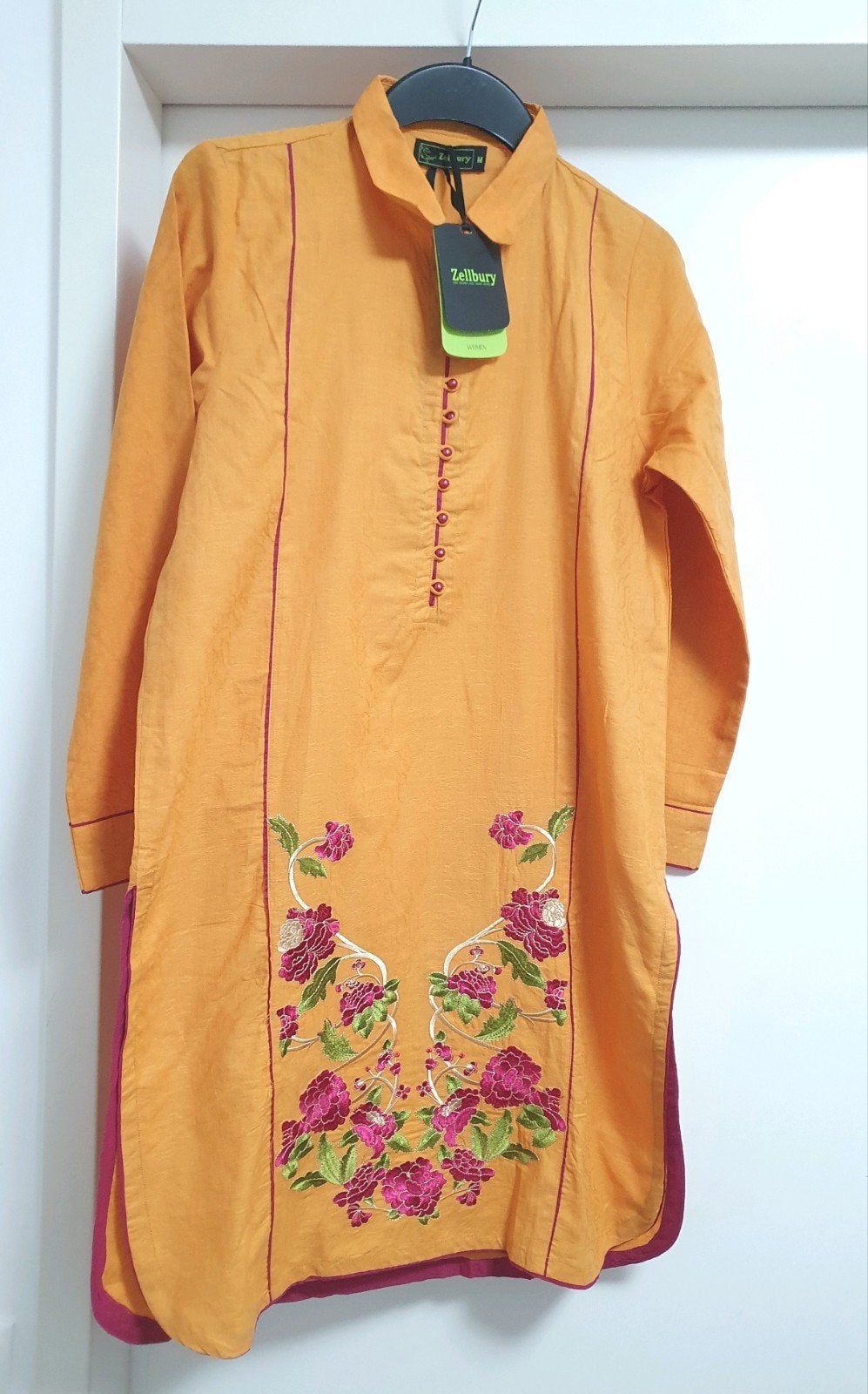 Zellbury Dames Tuniek Oranje met Bloemenborduurwerk Maat S, Nieuw, Oranje, Ophalen of Verzenden, Maat 36 (S)