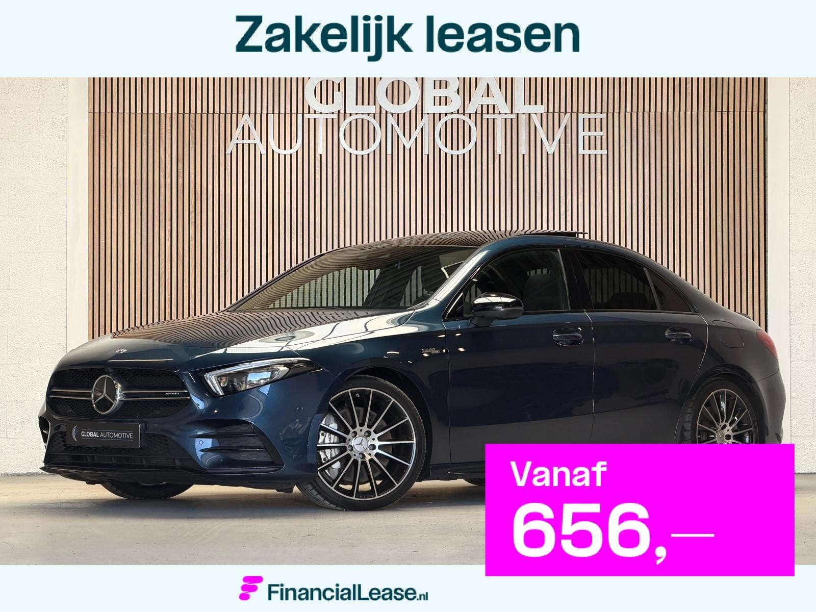 Mercedes-Benz A-klasse AMG 35 4MATIC Premium Plus - BURMESTE, Zwart, 4 cilinders, Leder, Bedrijf