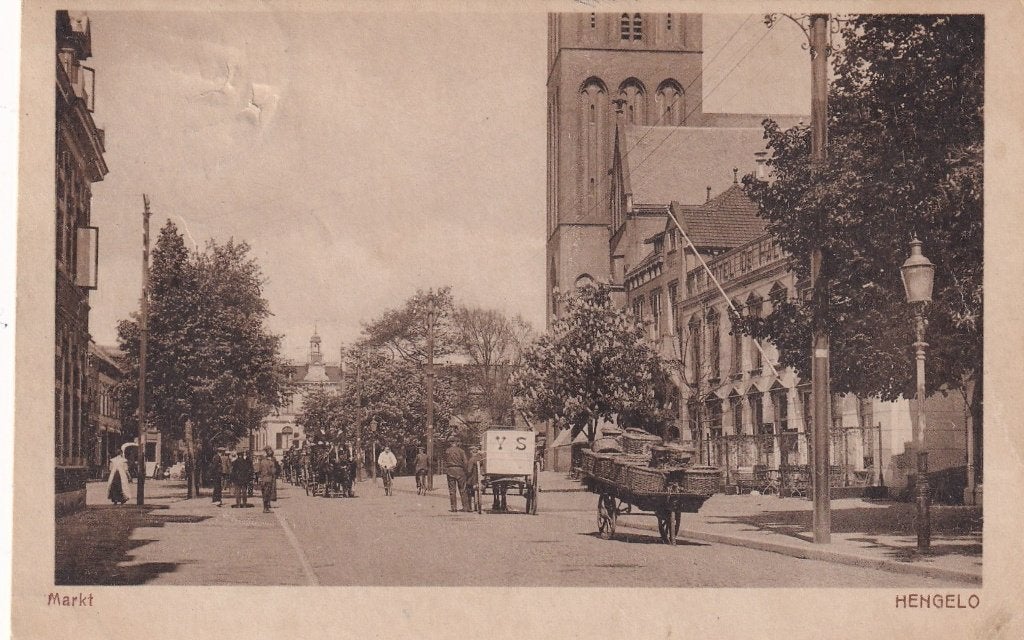 Hengelo, Straathandel, 1920., Verzenden, Voor 1920, Gelopen, Overijssel