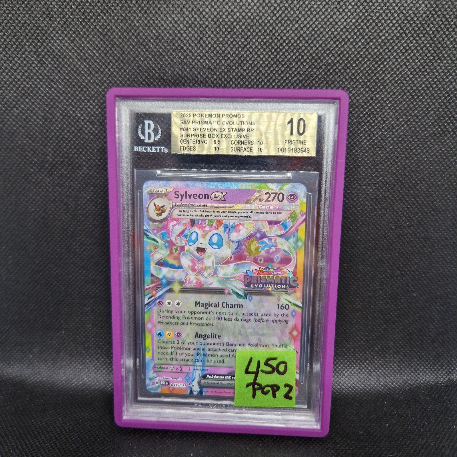 Sylveon EX Stamp Prismatic Evolutions BGS 10, Ophalen of Verzenden, Zo goed als nieuw