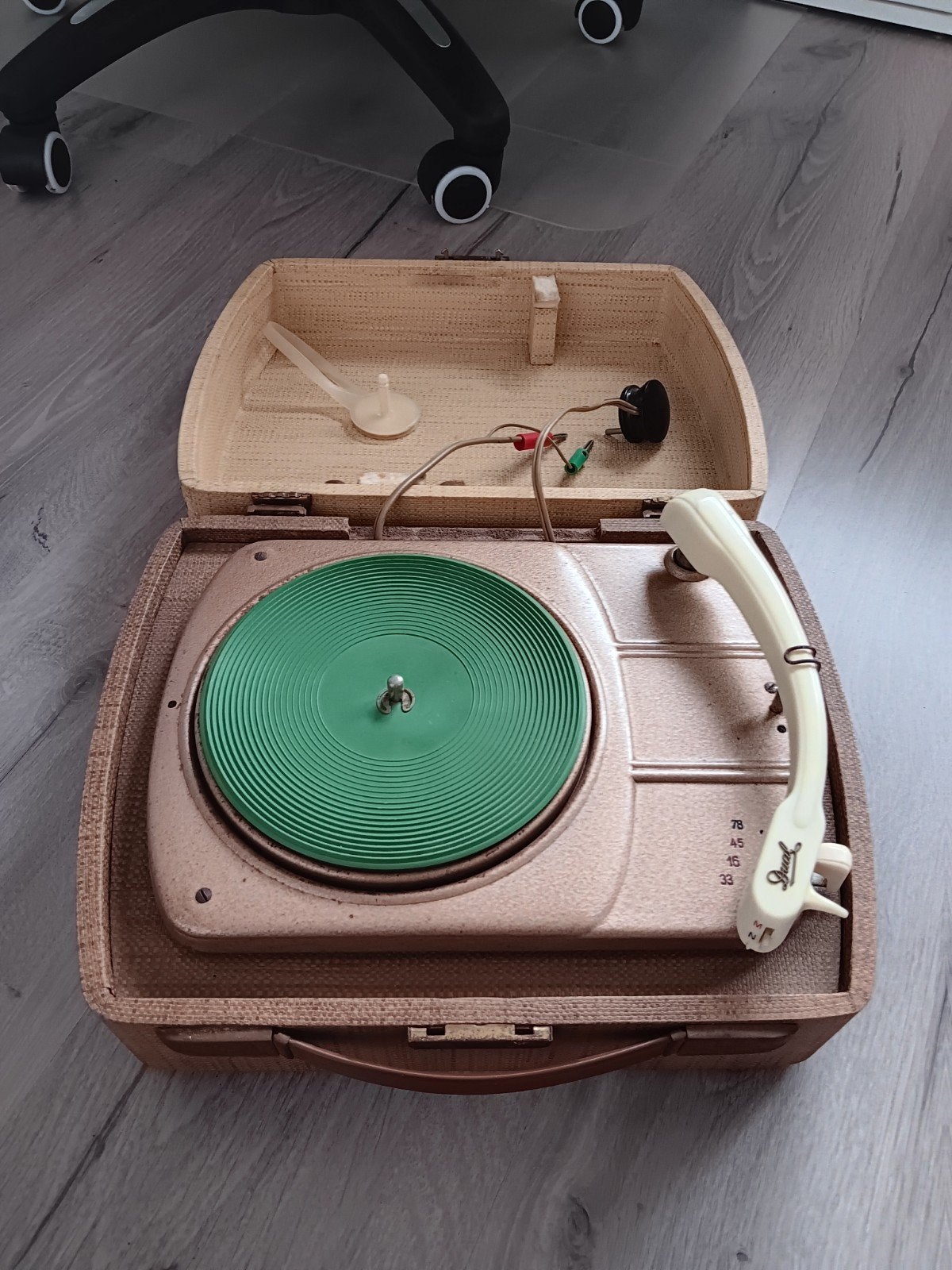 dual party 259 vintage platenspeler 1959, Ophalen of Verzenden, Gebruikt, Platenspeler, Dual