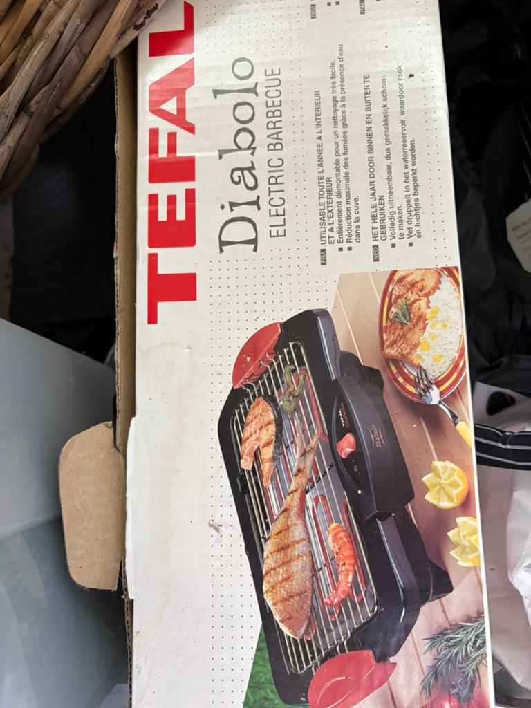 Tefal Diabolo Elektrische BBQ, Ophalen of Verzenden, Zo goed als nieuw