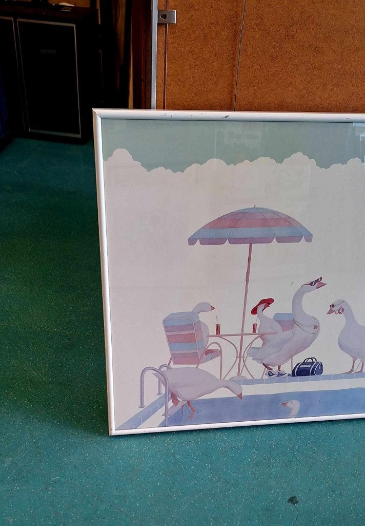 Vintage lithografie Gloria Eriksen SINGLE'S POND, Antiek en Kunst, Ophalen, Lithografie