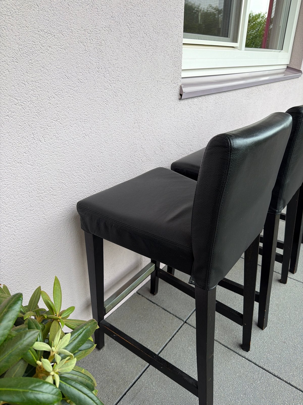4 nette barkrukken van leer, Ophalen, Gebruikt, 60 tot 90 cm, Leer