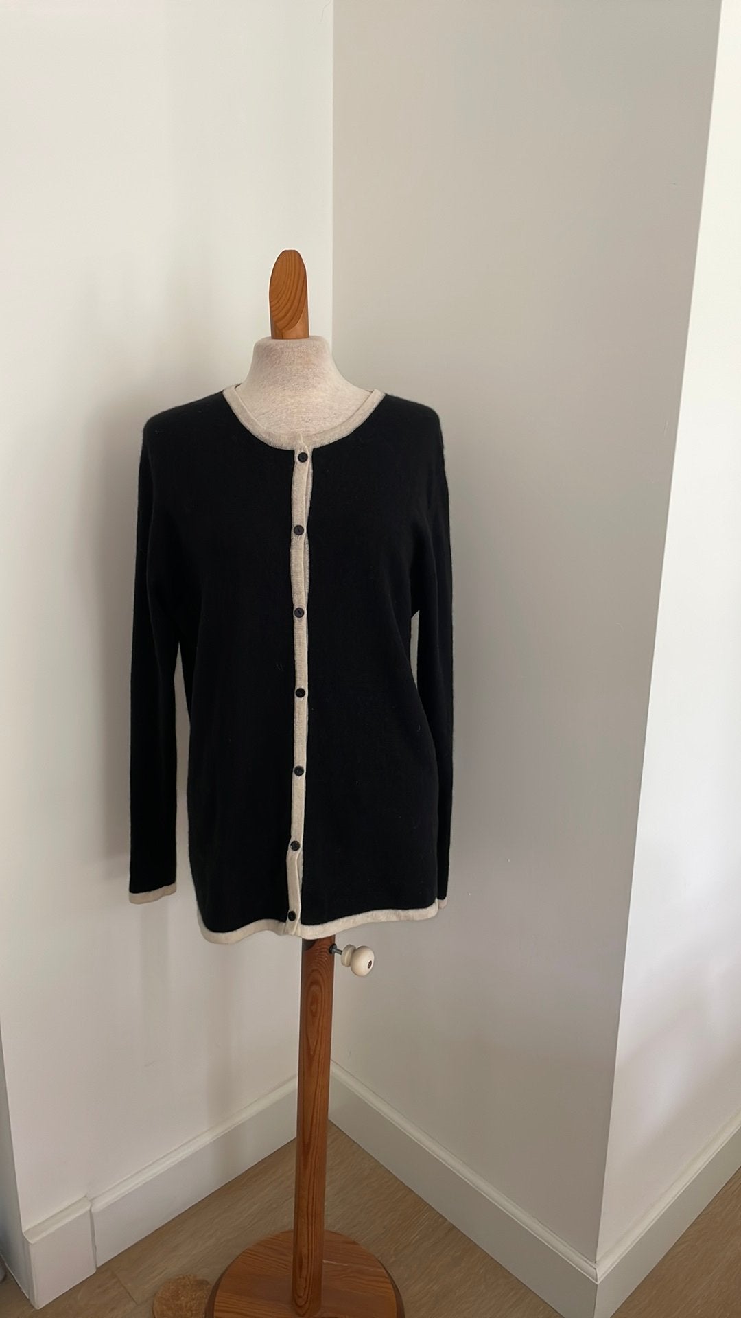 Cashmere vest van Cashmere de Luxe, mt M/L, Verzenden, Gedragen, Maat 38/40 (M), Zwart
