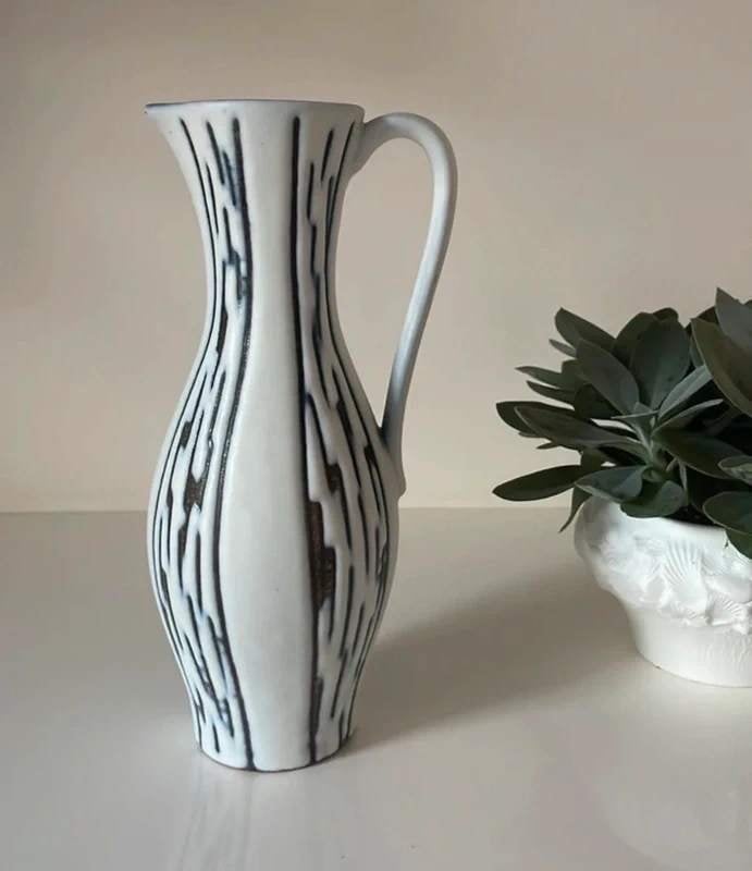 Steuler Keramik vaas, 26 cm, Bruin, Zo goed als nieuw, Steen/keramiek