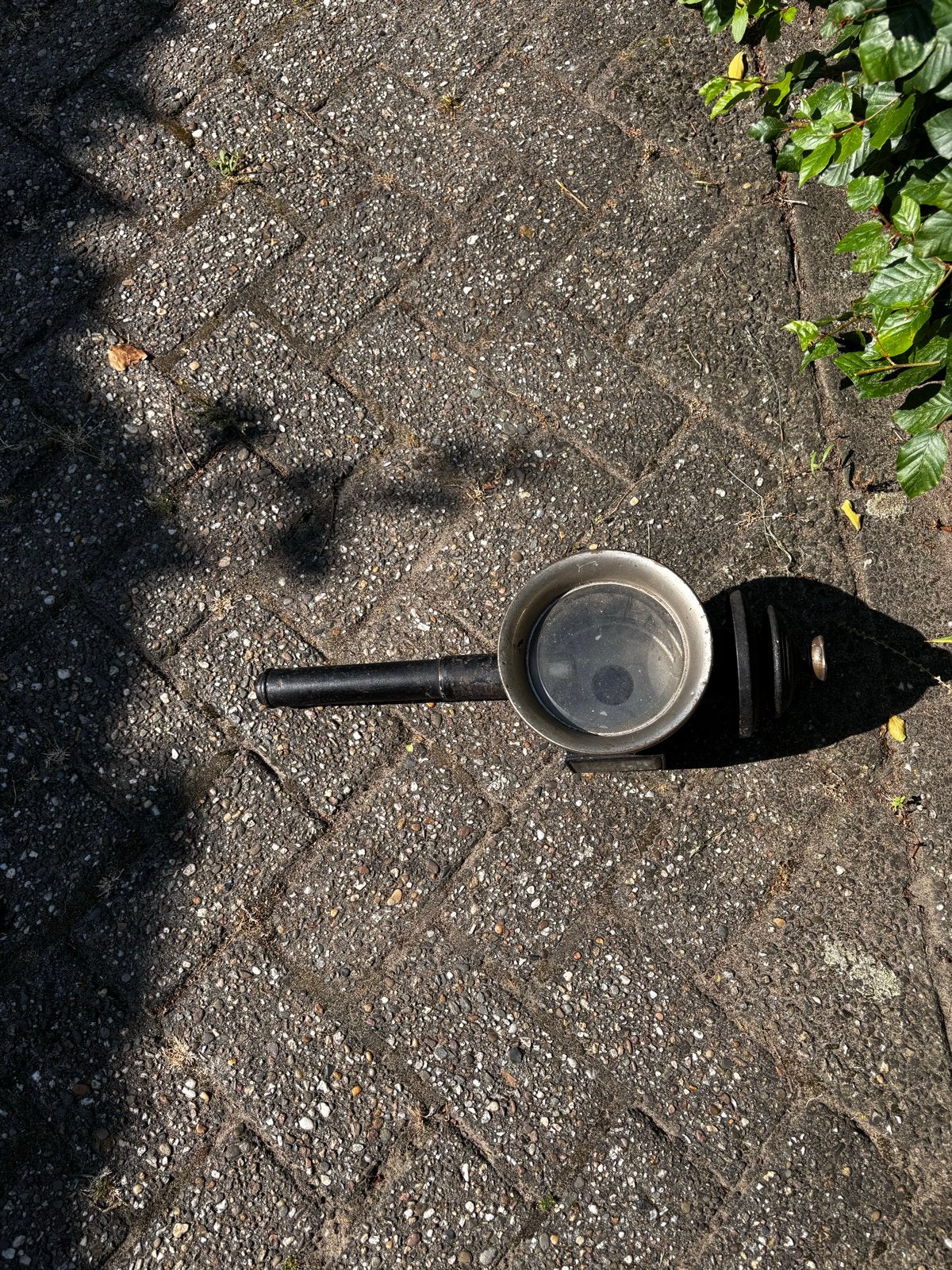 Antieke koetslamp / olielamp - Zwart metaal, Antiek en Kunst, Ophalen