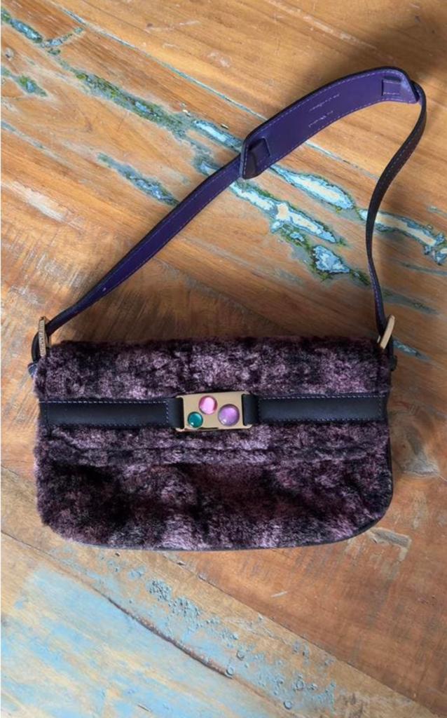 Prachtige vintage Longchamp nepbont tas Nieuw, Ophalen of Verzenden, Zo goed als nieuw, Handtas
