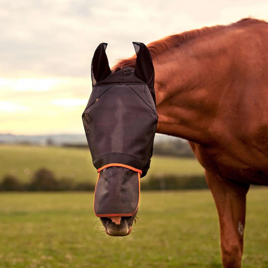 Equilibrium Vliegenmasker Field Relief Max met oren maat M., Dieren en Toebehoren, Paarden en Pony's | Overige Paardenspullen