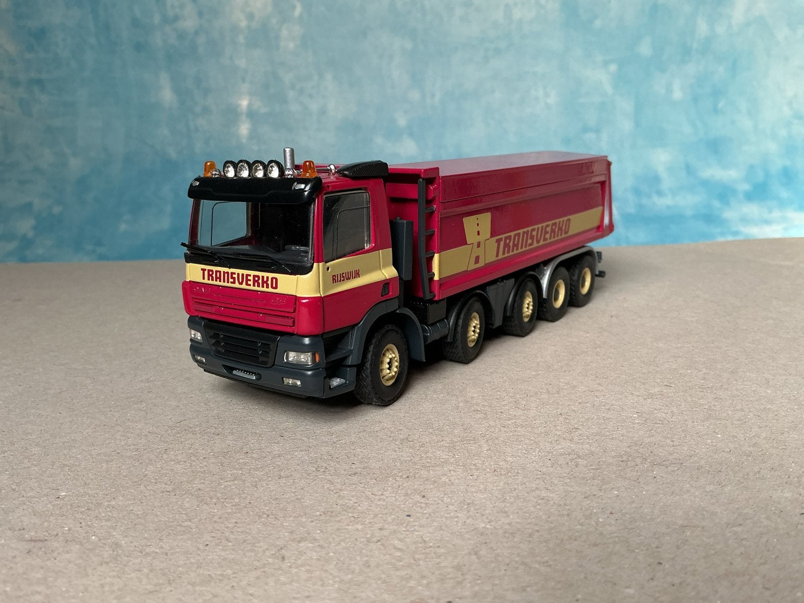 Tekno DAF CF Transverko kiepwagen zgan nieuw zonder doos, Ophalen of Verzenden, Zo goed als nieuw