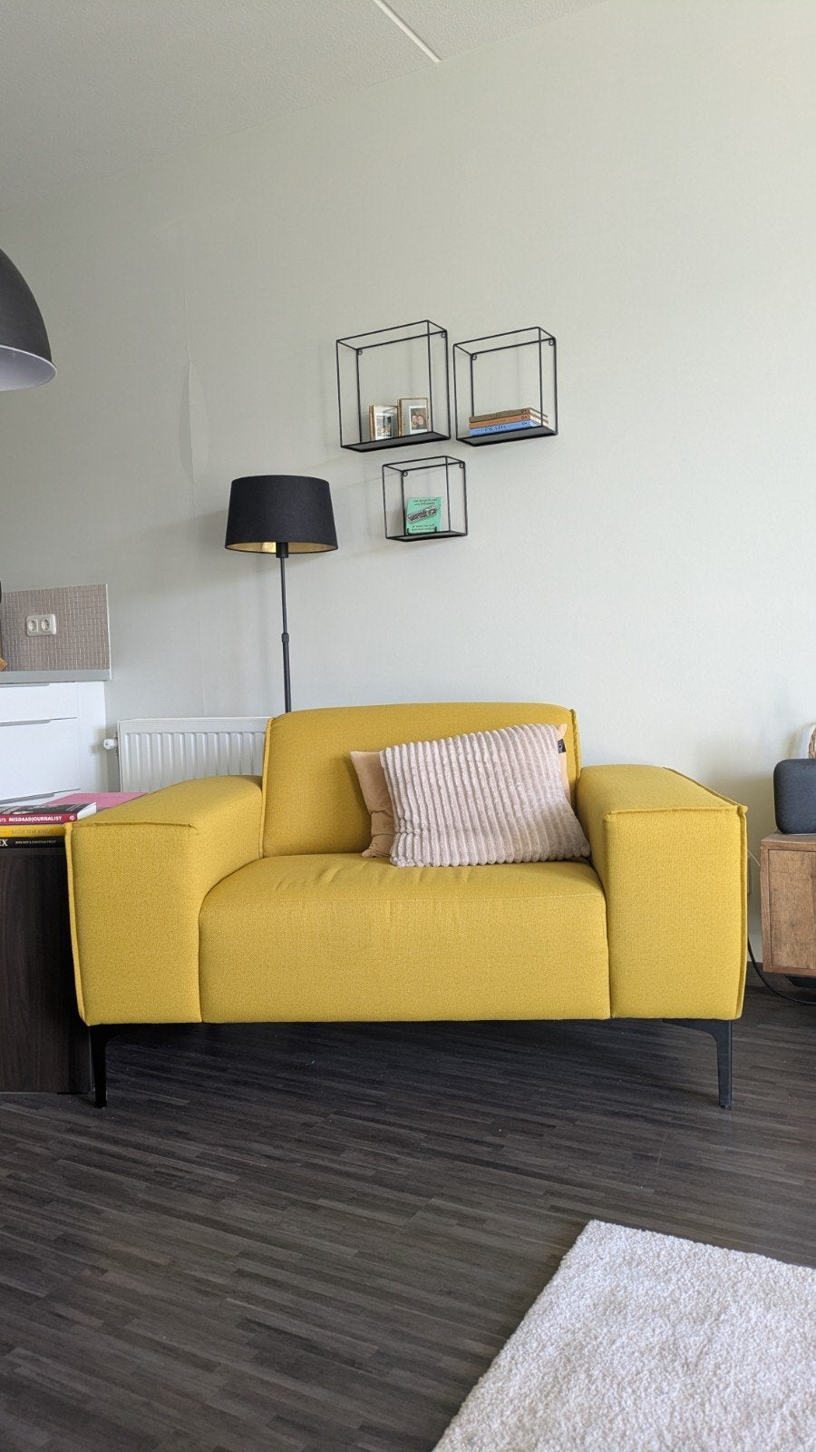 Baenks Love Seat Mosterdgeel, Ophalen, Modern / hotel chique, Tweepersoons, 75 tot 100 cm