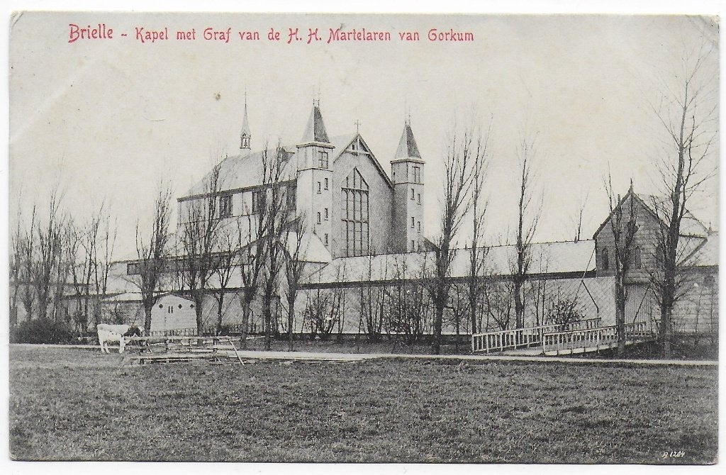 Brielle r Kapel Oude Gelopen Ansichtkaart ( B6519), Verzamelen, Ansichtkaarten | Nederland, Ophalen of Verzenden, Voor 1920, Gelopen