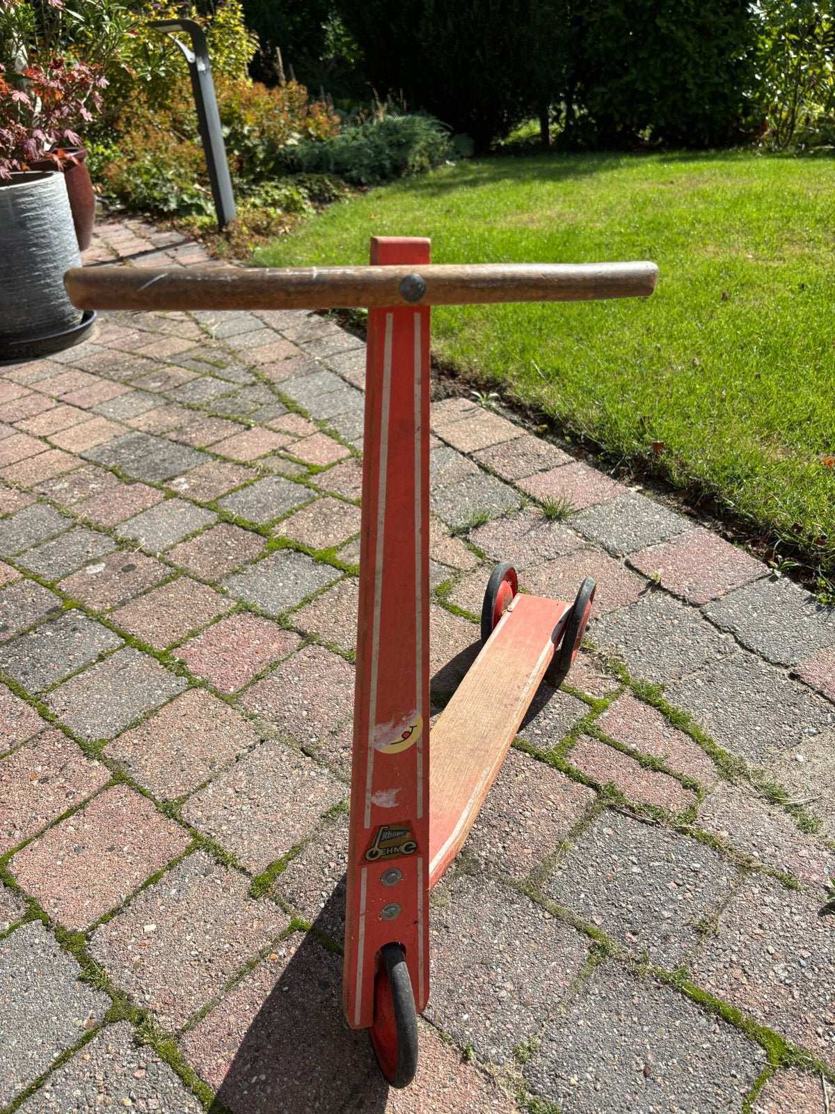 Vintage houten step - Ouderwetse kinderstep, Ophalen, Gebruikt, Gewone step