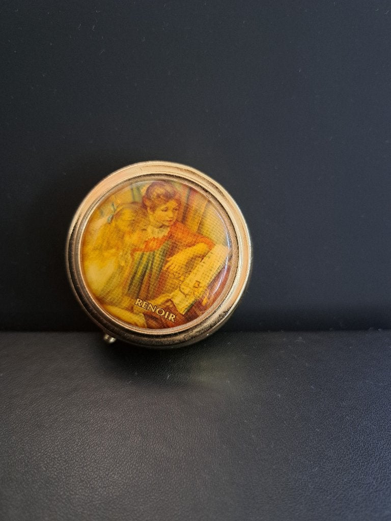 Vintage Pillendoosje met Renoir Afbeelding, Ophalen of Verzenden