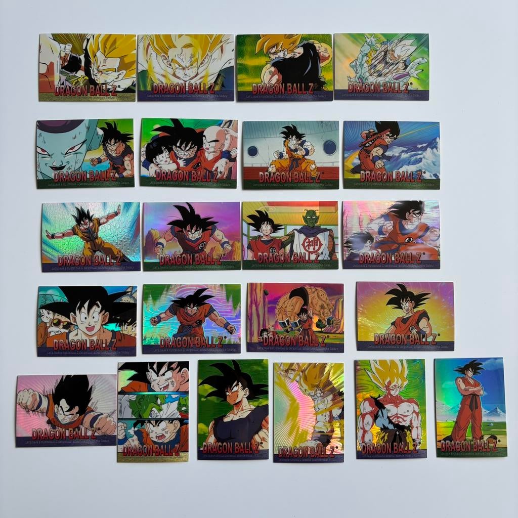 Collectie vintage Dragonball Z kaarten ca 140 kaarten, Ophalen of Verzenden, Meerdere kaarten, Foil