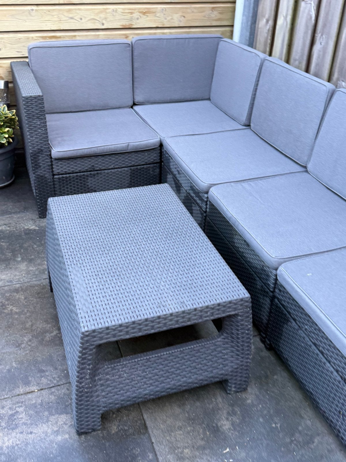 Tuin set, Ophalen, Zo goed als nieuw, Kunststof, Bank