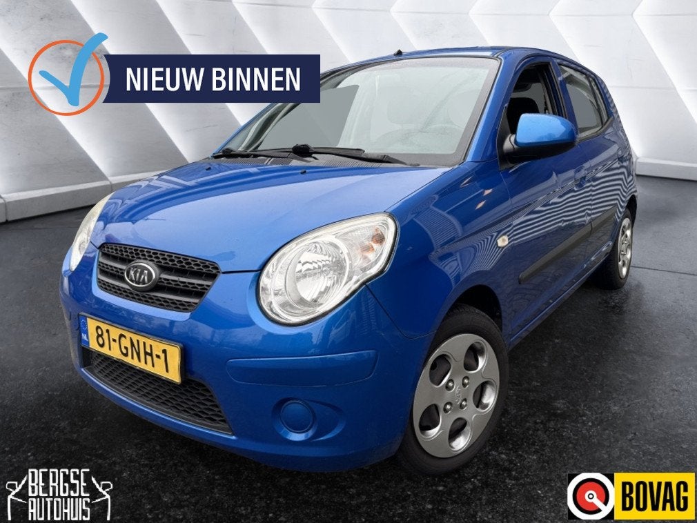Kia Picanto 1.1 X-tra Airco Automaat Nap (bj 2008), Auto's, Stof, Gebruikt, 4 cilinders, Blauw