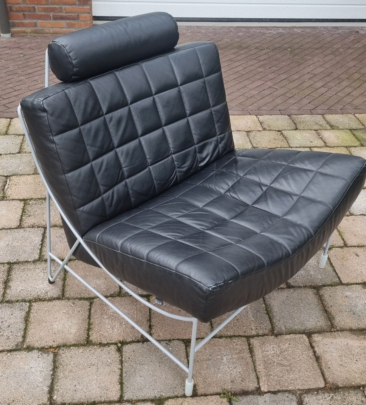 Leolux Volare fauteuil - zwart leer, Huis en Inrichting, Ophalen, Modern design, Gebruikt, 75 tot 100 cm