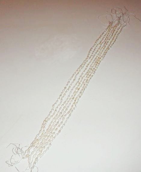 Parel streng keshi cremekleurig beige, Ophalen of Verzenden, Nieuw, Kraal