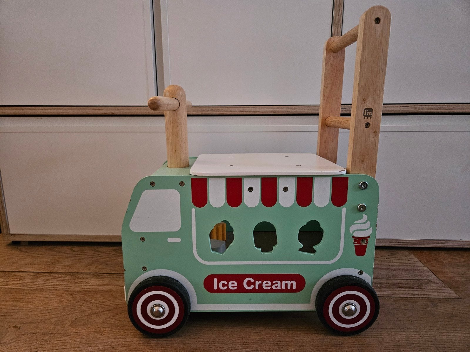 I'm toy loopwagen ijscokar, Ophalen, Gebruikt, Duw- of Trekspeelgoed